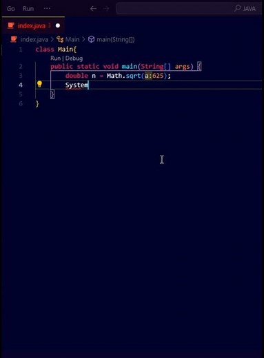 Java program to find Square Root of a Number #java #shorts