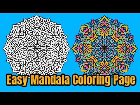 Mandala Coloring Page Colored With Relaxing Music Colored By Osman Mandalas World | Video 165