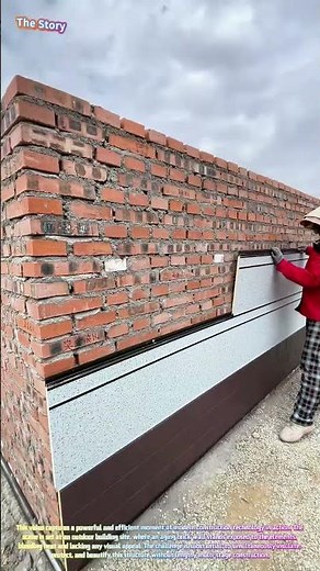 Watch Insulated Facade Panels Transform a Wall in Seconds! 🏗️🔥↓
