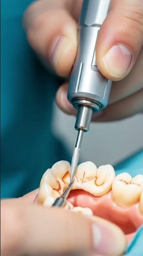 Extraction of molar with cutting bur #dentist #shortsfeed #dentalcare #dentistry #extraction
