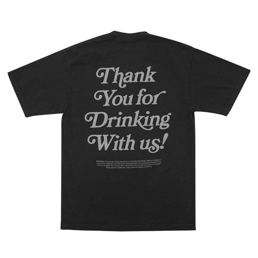 Retro Thank You for Drinking With Us Shirt | Funny Bar Graphic Tee | Sarcastic Streetwear Back Print | 70s Style Beer Lover Gift - Etsy