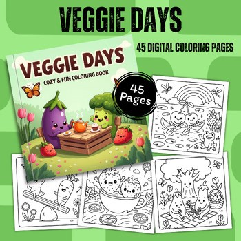 Veggie Days Coloring Pages | 45 Cute Vegetable & Fruit Activity Sheets
