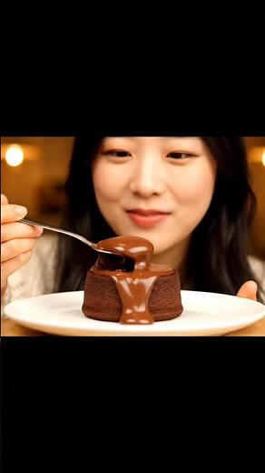 “Eating Chocolate Lava Cake 🍫 | Gooey Center Dessert ASMR | Satisfying Melting Chocolate Sounds”