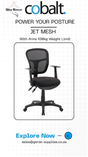 Comfort, support, and strength for every workspace. ✔️ Jet Mesh – without arms (130kg) ✔️ Jet Mesh – with arms (130kg) ✔️ Matrix High Back (130kg) ✔️ Enduro Heavy Duty (160kg) Built to last. Designed for comfort. Available now from Genie Office Supplies ✨ | Genie Supplies