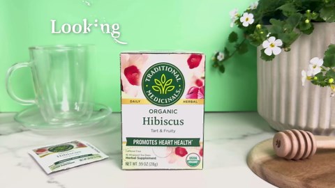 Traditional Medicinals Organic, Hibiscus Tea - Supports Normal Heart Health & Cardiovascular Wellness - Kosher, Non-GMO, Caffeine-Free, Compostable - 16 Tea Bags