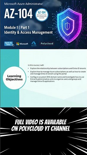 AZ-104 Azure Administrator Course | Managing Microsoft Entra ID | Objective