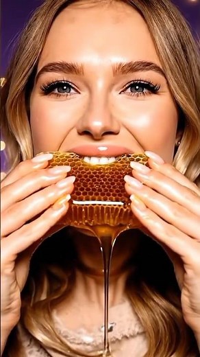 ASMR Eating Sticky HONEYCOMB 🍯 (Extreme Mouth Sounds) - Satisfying