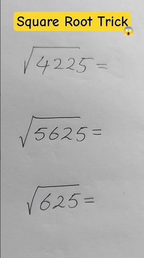 "Magic Trick to Find Square Roots Instantly!"