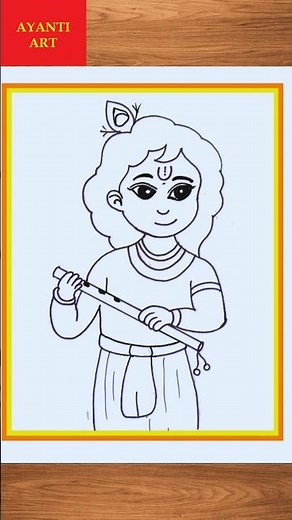 How to Draw Krishna || Easy Pencil drawing of krishna || God drawing || Krishna drawing ||