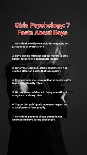 Girl Psychology: 7 Fact About Boys #girlfacts #boysfact #trending