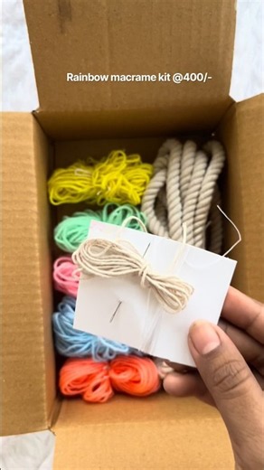 Rainbow macrame kit ❤️🌈 #diy