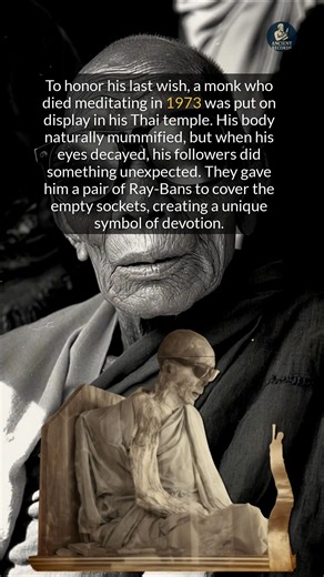 This mummified monk was given sunglasses by followers after his eyes decayed. #historyfacts #discovery #ancient | Ancient Records