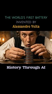 809K views · 12K reactions | Invention of Battery in 1800 | History Through AI | Facebook