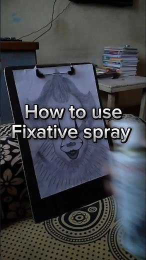 fixative spray..How to use.. #fixative #artedition #art
