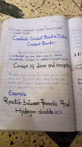 Q Define Coordinate Covalent Bond or Dative Covalent Bond?Coor... | Filo