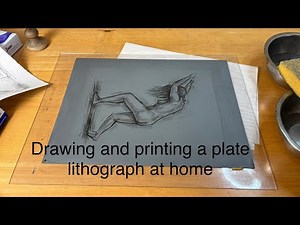 Drawing and hand printing a zinc plate lithograph