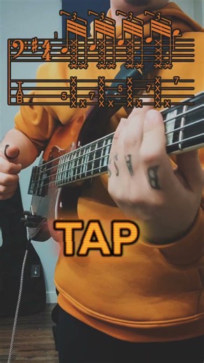crazy fast slap bass lick 🎩 #basscheck #bassguitar #slapbass #tabs #tutorial