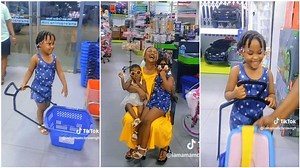 Baby Maxin looks grown & tall; goes shopping with adopted sister in sweet video