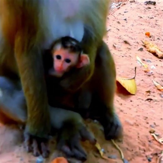 Mother Rose’s Careful Hands: Cleaning Little Rina from Head to Toe 🥹🐵
