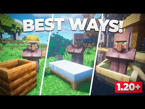 ✅ How to MOVE Villagers in Minecraft 1.20 1.20.1 [Java/Bedrock] 👍 Transport |Easily, Long Distances!