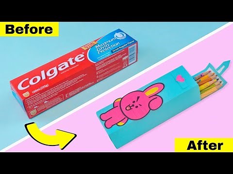 DIY Pencil Box from Colgate Box – Easy & Creative Recycling Idea!