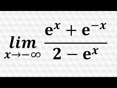 limt of (e^x +e^(-x))/(2-e^x) [Limit at negative infinity]