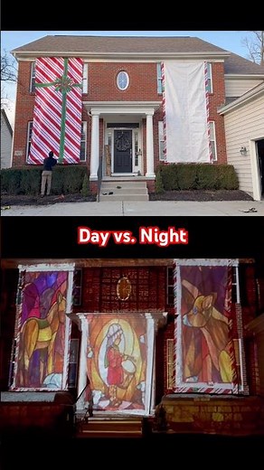 Christmas projection show #atmosfx #xmasdecor #xmas #christmas #projectionshow #projectionmapping