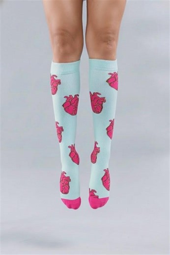 Anatomical Heart Knee High Socks – Cute Pastel Aesthetic Socks for Women - Etsy