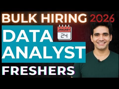 Mass Hiring Alert 🔔 Data Analyst Jobs for Freshers | Jan 2026 | Entry-Level Data Analyst Jobs