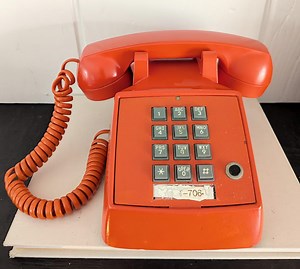 1970s Vintage Orange Push Button Landline Telephone, WORKS, Corded Retro Phone by Premier/mcm Vintage Telephone/gift/prop - Etsy