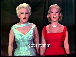 Dinah Shore and Peggy Lee - I got Rhythm - Lyrics