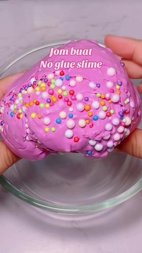 DIY Pink Clay Slime Tutorial without Glue | ASMR