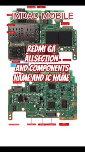 REDMI 6A 📱 All SECTION AND COMPONENTS NAME AND IC NAME #imdadmobile #trending #smartphone #redmi6a