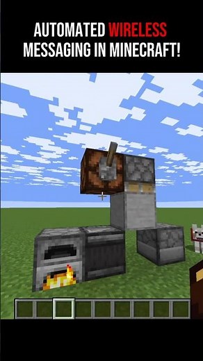 Wireless Automatic Messaging in Minecraft! #minecraft #tutorial #gaming #shorts