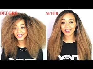 CROCHET BRAIDS TUTORIAL!: How to get your Marley/ kinky hair straight!