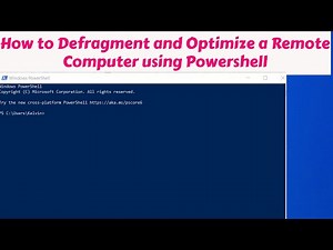 How to Defragment and Optimize a Remote Computer using Powershell | Defragment a Remote Windows 10