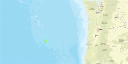 Earthquake rumbles off coast of Oregon near Newport