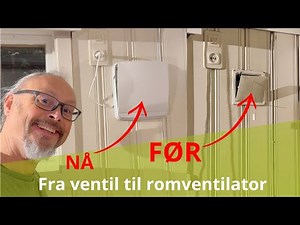 Hvordan installere romventilator i eksisterende lufteventil? Arida 100RE