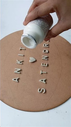 1/2 Clay Flower name plate ❤️#diy #clayart #nameart #weddinggift #shorts #shortvideo #art #pinterest