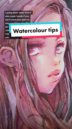 Reply to @taiga..exe Laying down water first is always super essential to getting a super blended look :) #watercolor #watercolorpainting