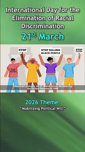 International Day for the Elimination of Racial Discrimination | March 21 👈