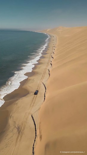 Our travel tip for Namibia: take a 4x4 tour along Sandwich Harbour. This is where the dunes of the Namib Desert meet the Atlantic Ocean. 📍Namibia 📸 instagram.com/joshstrauss_/ | DW Travel