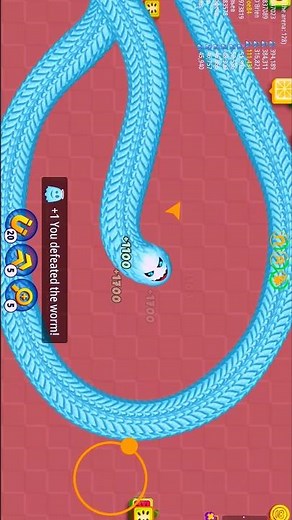 Worm io gameplay☠️🔥 || #snakezone #shortsfeed #foryou