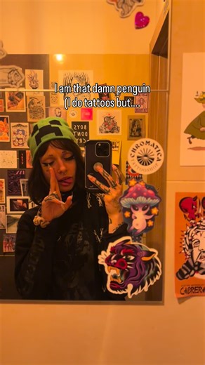 Pudi Swies • MR.NOBODY • alien blackwork tattoos on Instagram: "Booking DM 📲🐧 Berlin - March Warsaw 10-12th April 👽 #alientattoos #alienstyletattoo #aliencore #butwhy #penguin"