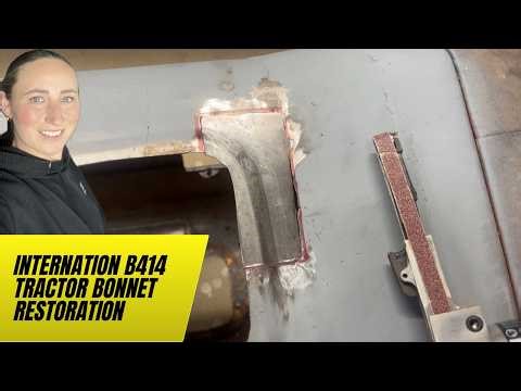 International B414 Bonnet Repair | Fabricating a Corner Repair