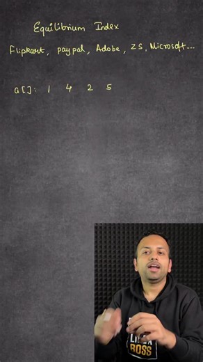 Day 5/200 of making you pro coder 💻 [leetcode, coding, question, coder, equilibrium index, dsa, interview, microsoft, coding skills] #coding #learntocode #microsoft #dsa #interview | Coding Blocks