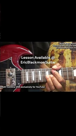 BLACK MAGIC WOMAN Santana Solo Riffs - LESSON @EricBlackmonGuitar #ericblackmonguitar