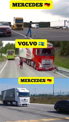 THIS TRUCK BRAKE TEST SHOCKED THE WORLD 😱 Mercedes vs Volvo | INSANE Emergency Stop
