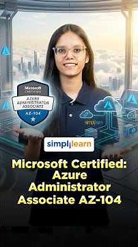 Microsoft Azure Administrator Associate AZ-104 Azure AZ-104 #Shorts #Simplilearn