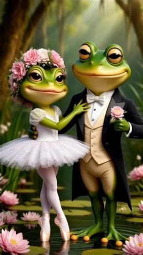 AI Generated Frog Ballet Dance Ultra Realistic Fantasy